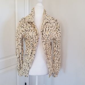 Vintage 70s hand knit open cardigan sweater